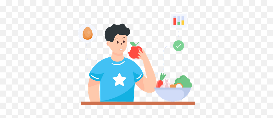 Healthy Food Illustrations Images U0026 Vectors - Royalty Free Emoji,Eat Healthy Clipart