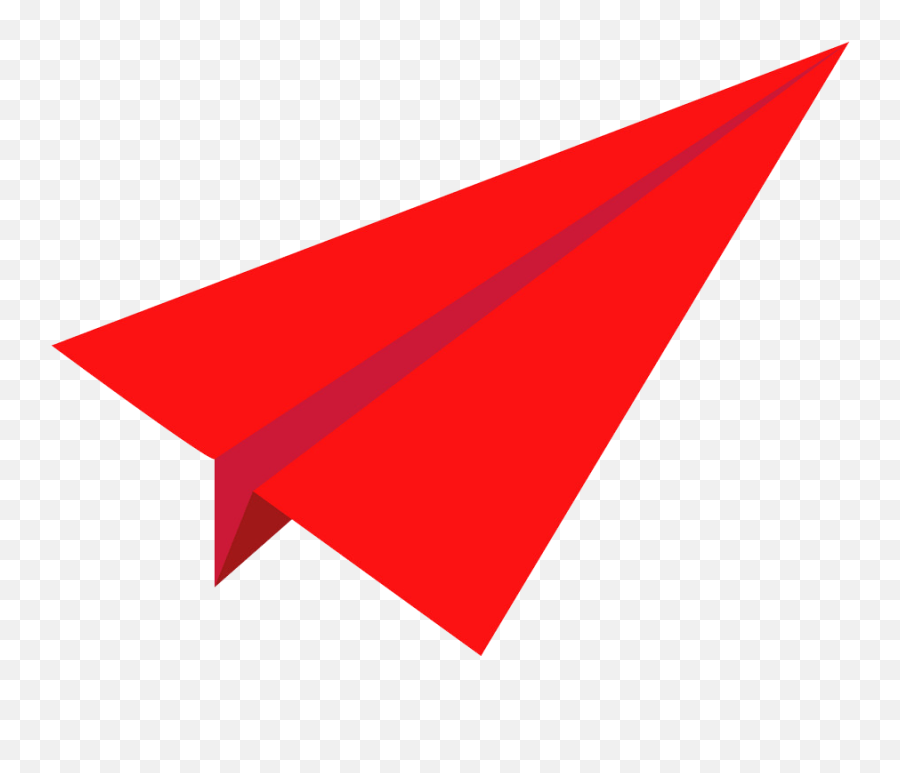 Red Paper Airplane Png Transparent - Clipart World Emoji,Airplane Png Transparent