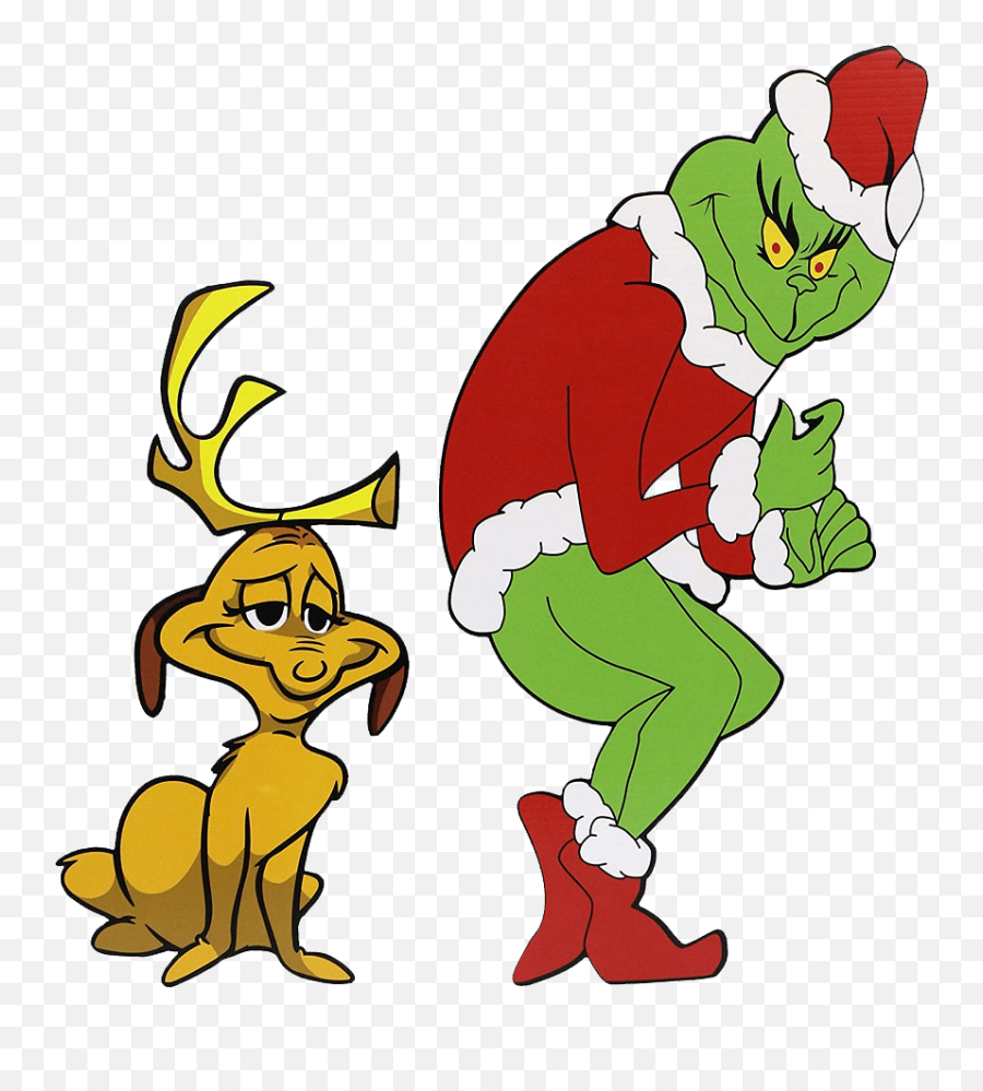 Sneaky Grinch And Max As A Reindeer - Grinch Christmas Emoji,Grinch Png