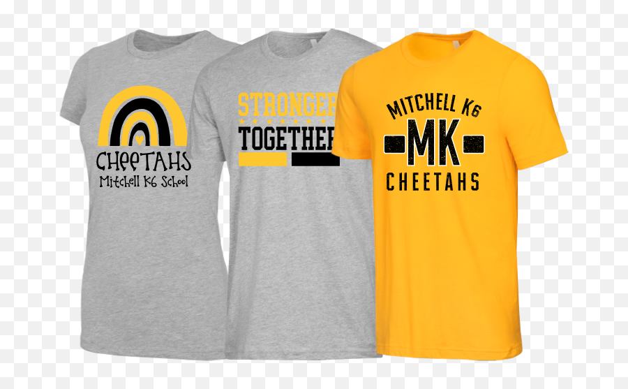 Mitchell K6 Spirit Wear Atwater Ca Cheetahs 1st Place Emoji,Mk Logo Shirt