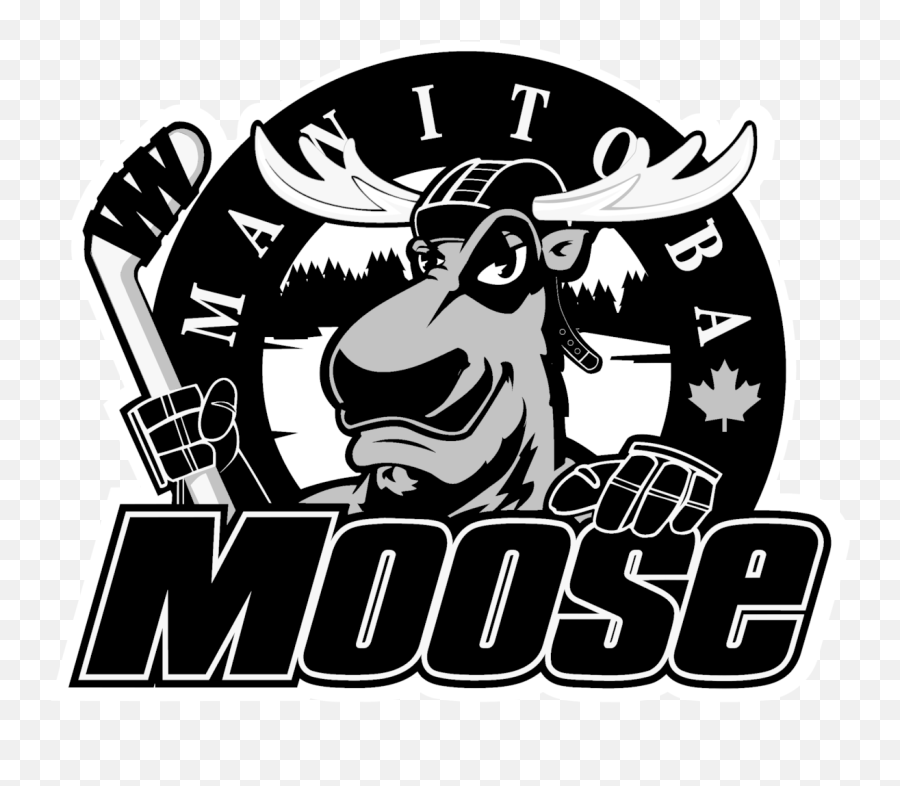 Manitoba Moose Logo Black And White - Manitoba Moose Emoji,Moose Logo