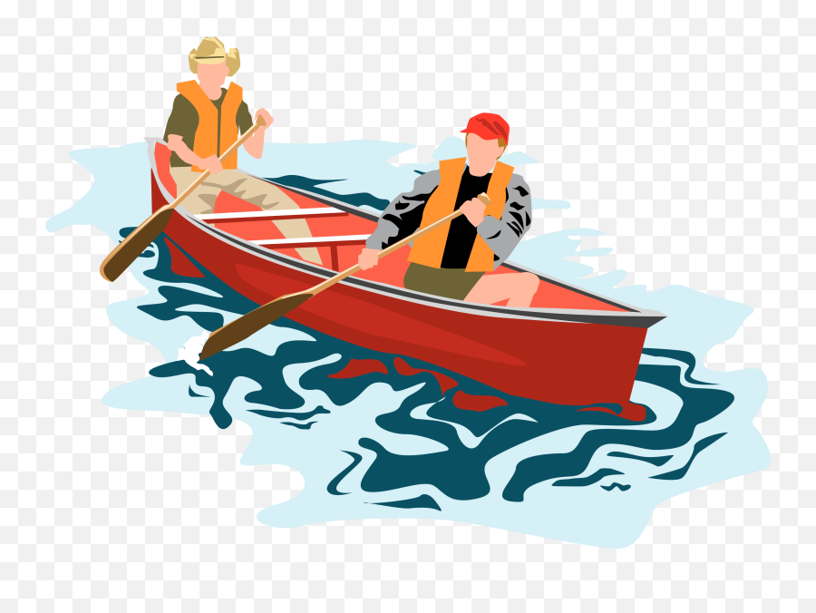 Rowing Canoe Clip Art Png Image With No - Canoe Clipart Transparent Background Emoji,Canoe Clipart