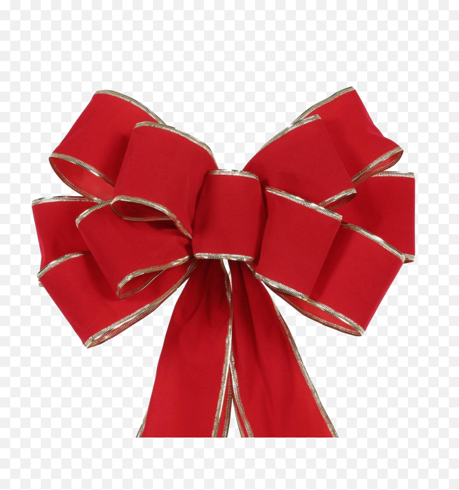 Christmas Bow Free Png - Real Red Christmas Ribbon Bow Christmas No Background Emoji,Christmas Bow Clipart