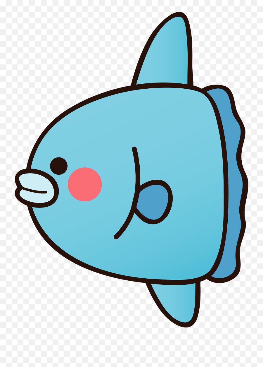 Ocean Sunfish Clipart Free Download Transparent Png - Cartoon Sunfish Transparent Background Emoji,Eyelashes Clipart