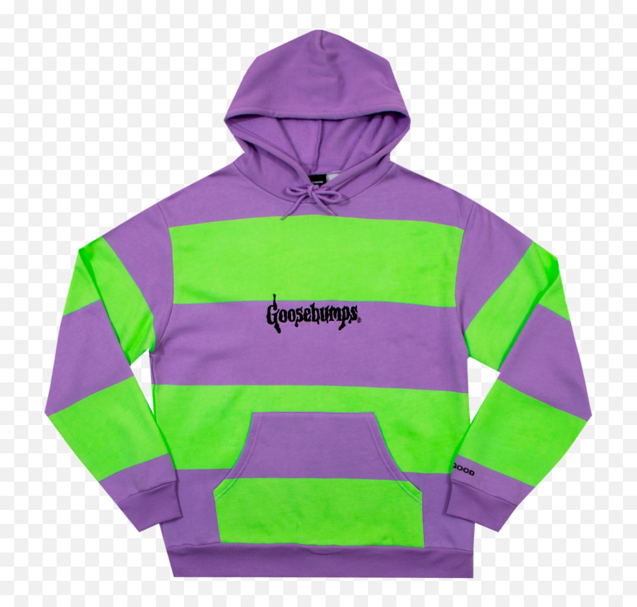 Goosebumps Logo Striped Hoodie - Hooded Emoji,Goosebumps Logo