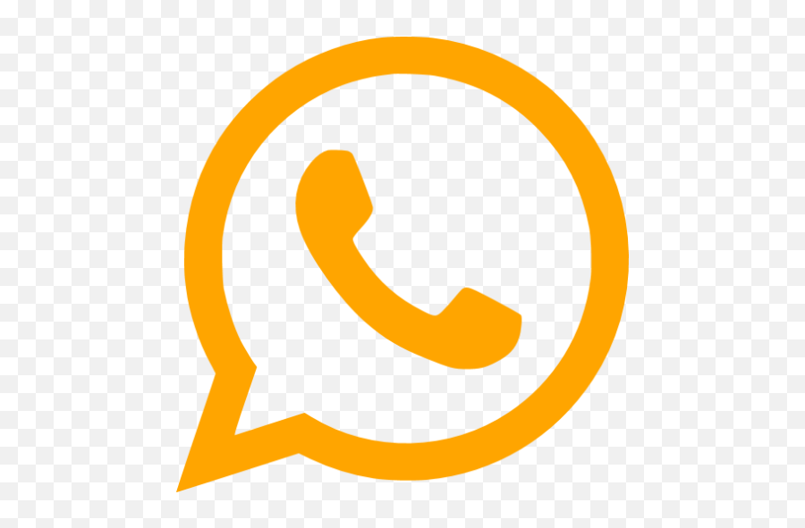Orange Whatsapp Icon - Free Orange Site Logo Icons Whatsapp Icon Orange Png Emoji,Orange Logos