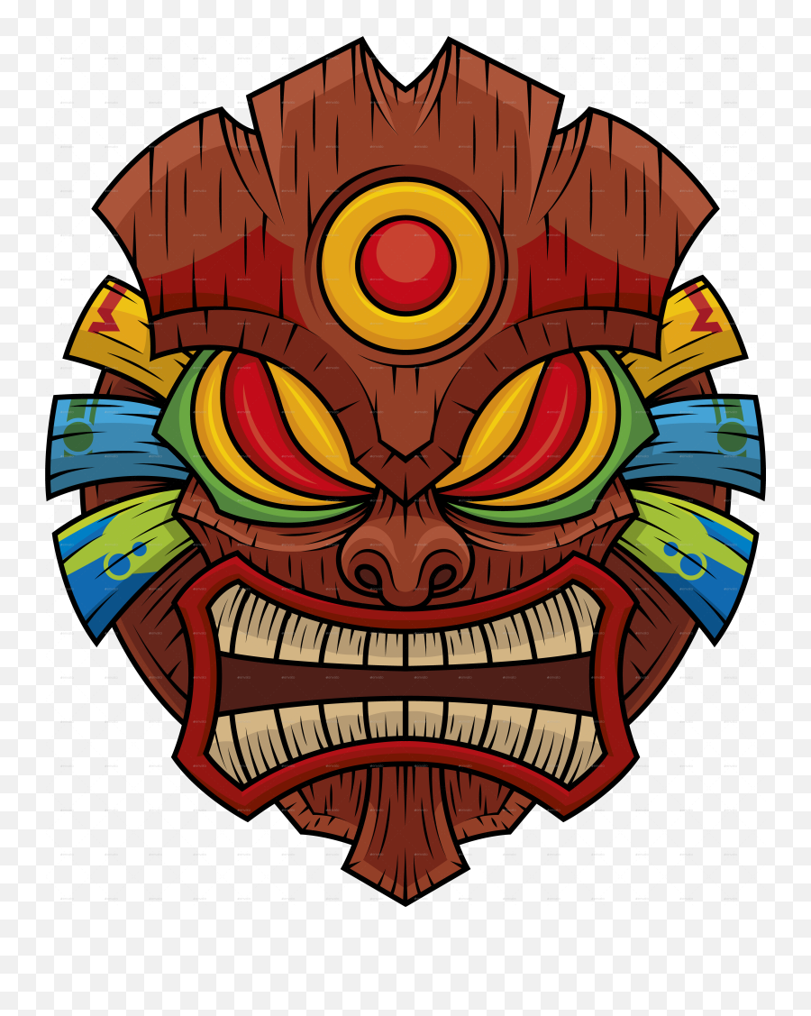 Tiki Mask Png - Scary Emoji,Mask Transparent Background