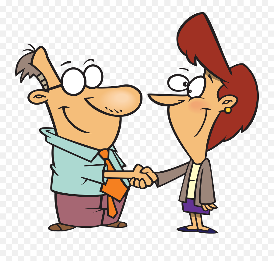 Friendly People Shaking Hands Clipart - Cartoon People People Shaking Hands Clipart Emoji,Shaking Hands Clipart