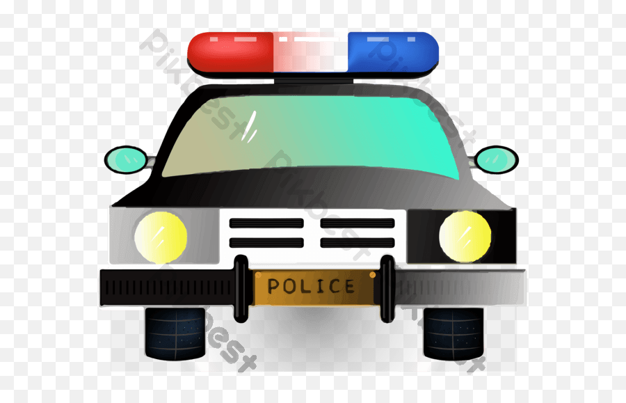 Cartoon Police Car Illustration Png Images Ai Free - Motor Vehicle Registration Emoji,Police Car Png