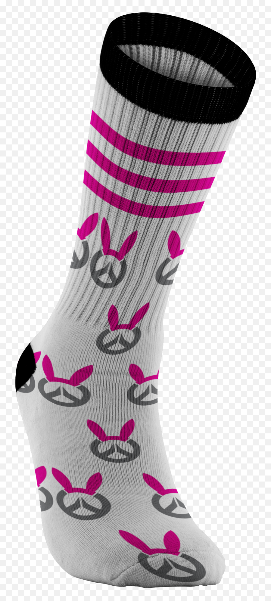 Overwatch Dva Bunny Logo Socks White - Cute Socks Girly Emoji,D.va Logo