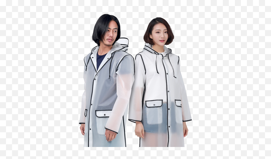 Women Adult Hiking Jacket - Jas Hujan Korea Style Emoji,Transparent Raincoat