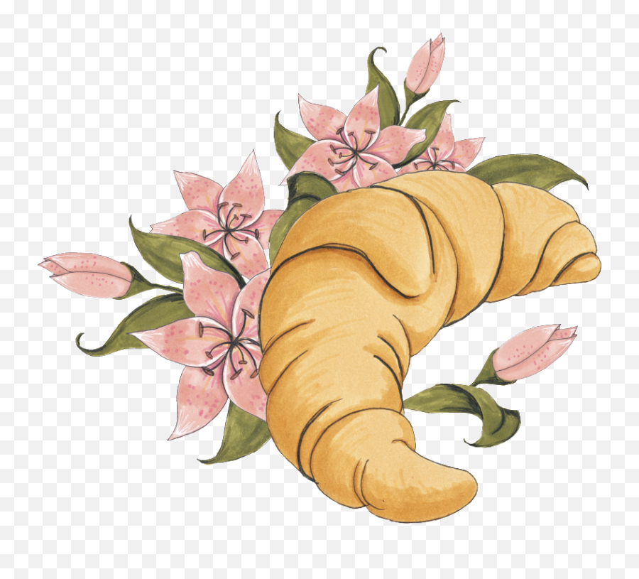 A Hand - Painted Loaf Of Bread Png Transparent Material Croissant Emoji,Loaf Of Bread Png