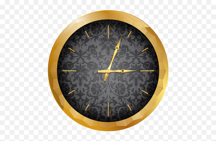 Luxury Gold Clock Widget - Decorative Emoji,Transparent Clock Widget