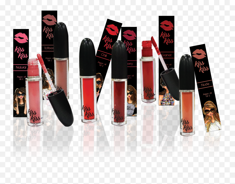 Download Kiss Kiss Matte Lipstick - Fashion Brand Emoji,Lipstick Kiss Png