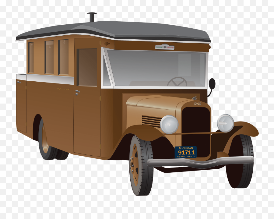 Old Truck Camper Clipart - Recreational Vehicle Emoji,Camper Clipart