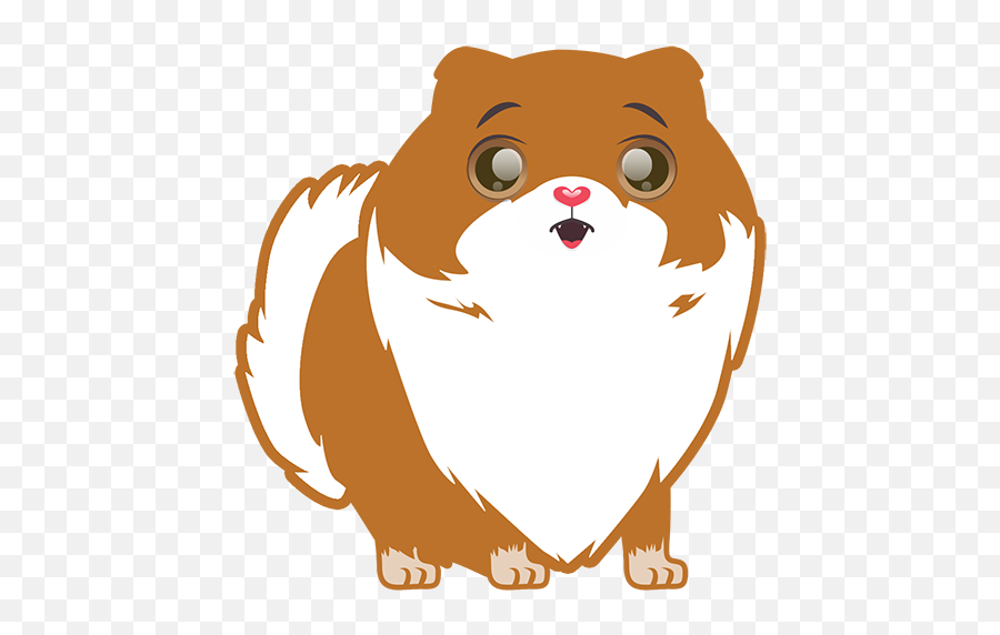 Pom Pom Pomeranian Stickers - Illustration Hd Png Download Emoji,Pomeranian Png