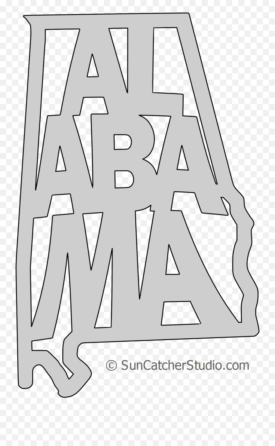 Alabama Map Shape Text Outline Scalable Vector Graphic Emoji,Alabama Clipart