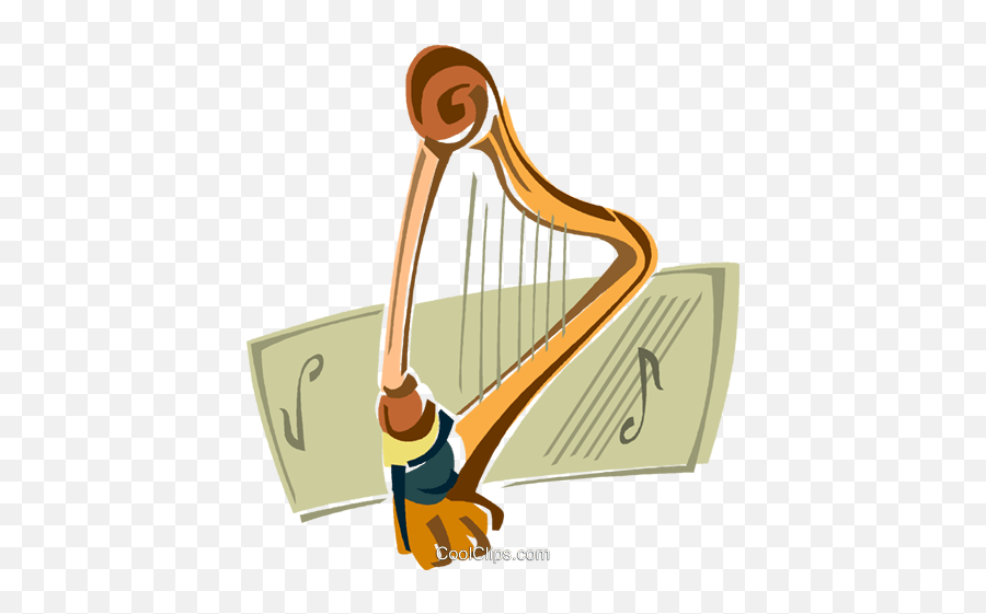 Harp Royalty Free Vector Clip Art Illustration - Vc011412 Emoji,Harp Clipart