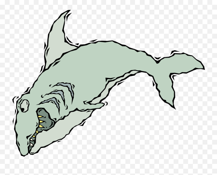 Predator Shark Gets Angry - Vector Image Emoji,Shark Head Clipart