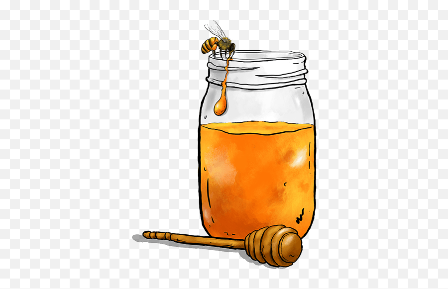 Mason Jar Of Honey Clipart Transparent - Clipart Honey Jar Png Emoji,Jar Clipart