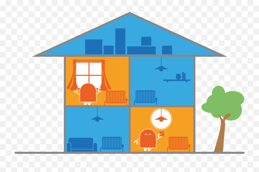 Clipart Empty House With Rooms Transparent Cartoon - Jingfm Emoji,Rooms Clipart