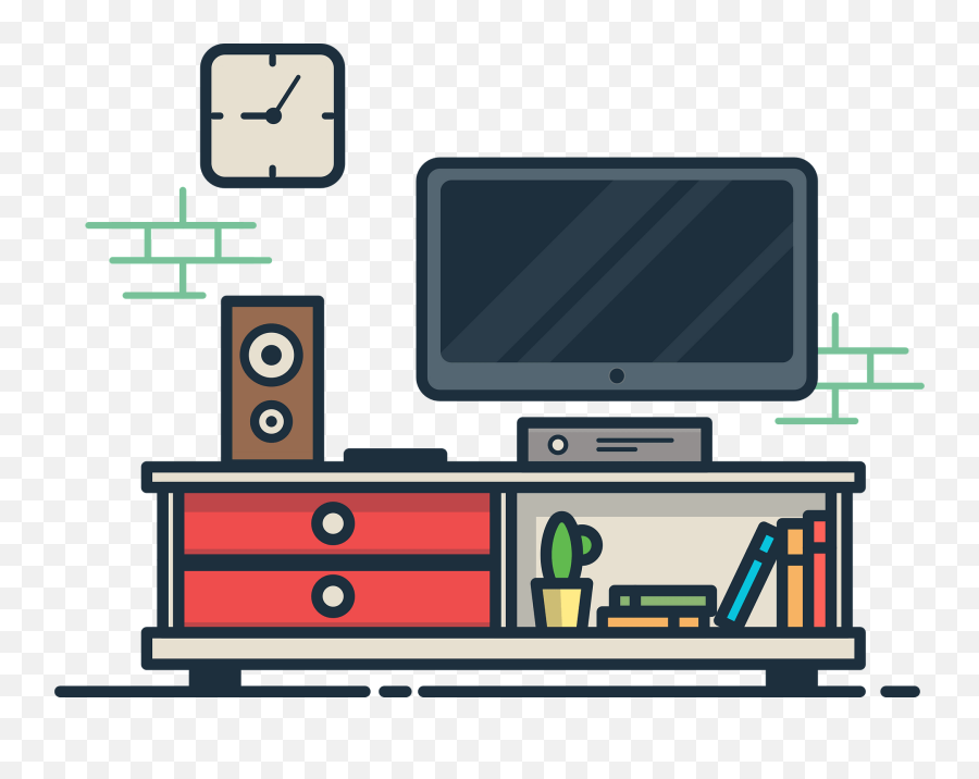 Tv Room Clipart - Horizontal Emoji,Tv Clipart