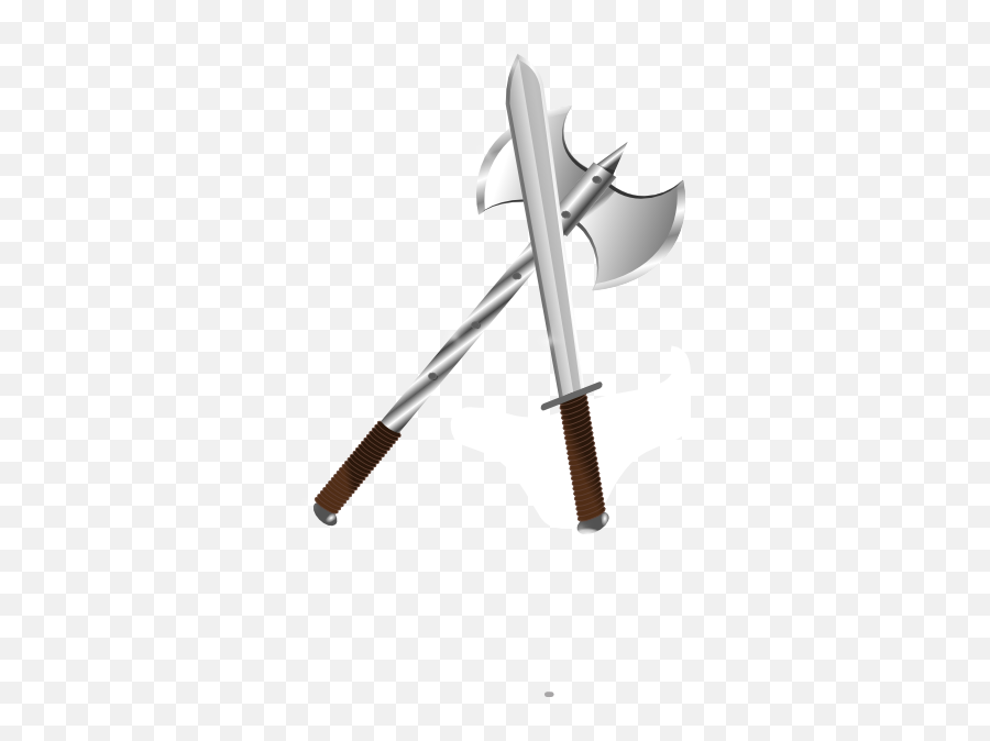 Sword Axe Clip Art At Clkercom - Vector Clip Art Online Art Sword And Axe Emoji,Axe Clipart
