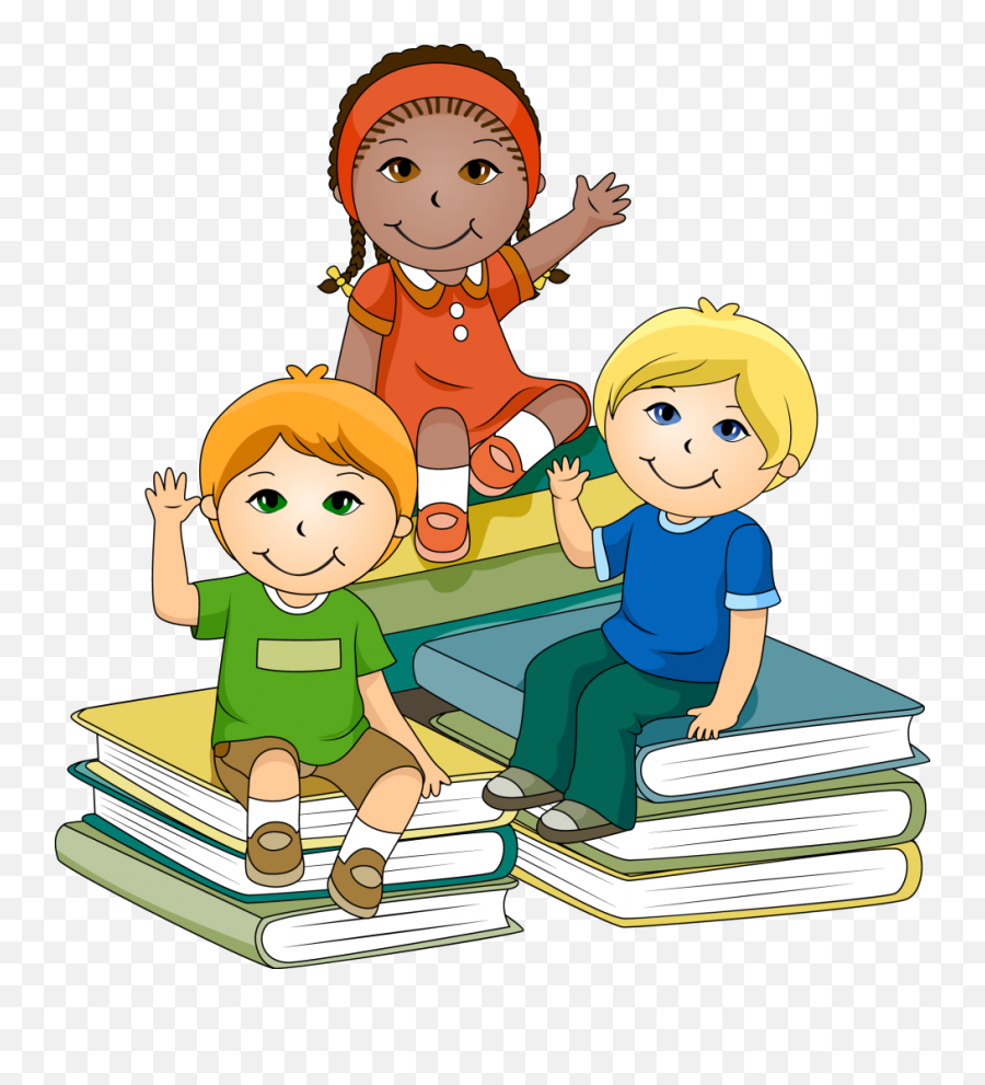 Book Child Male Boy Clipart - Children Studying Clipart Png Emoji,Boy Clipart