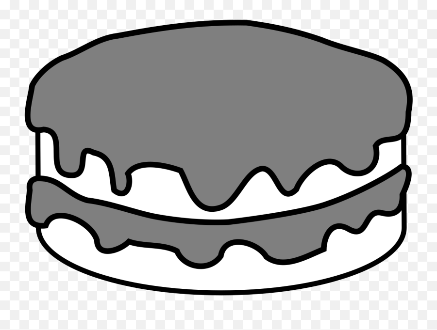Cake Clip Art Black And White - Black And White Cake Free Clip Art Emoji,Cake Clipart Black And White
