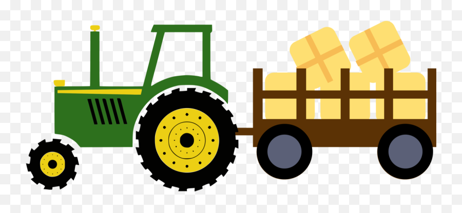 Tractor With Hay Wagon U2013 Albb Blanks - Tractor With Hay Wagon Clipart Emoji,Hay Clipart