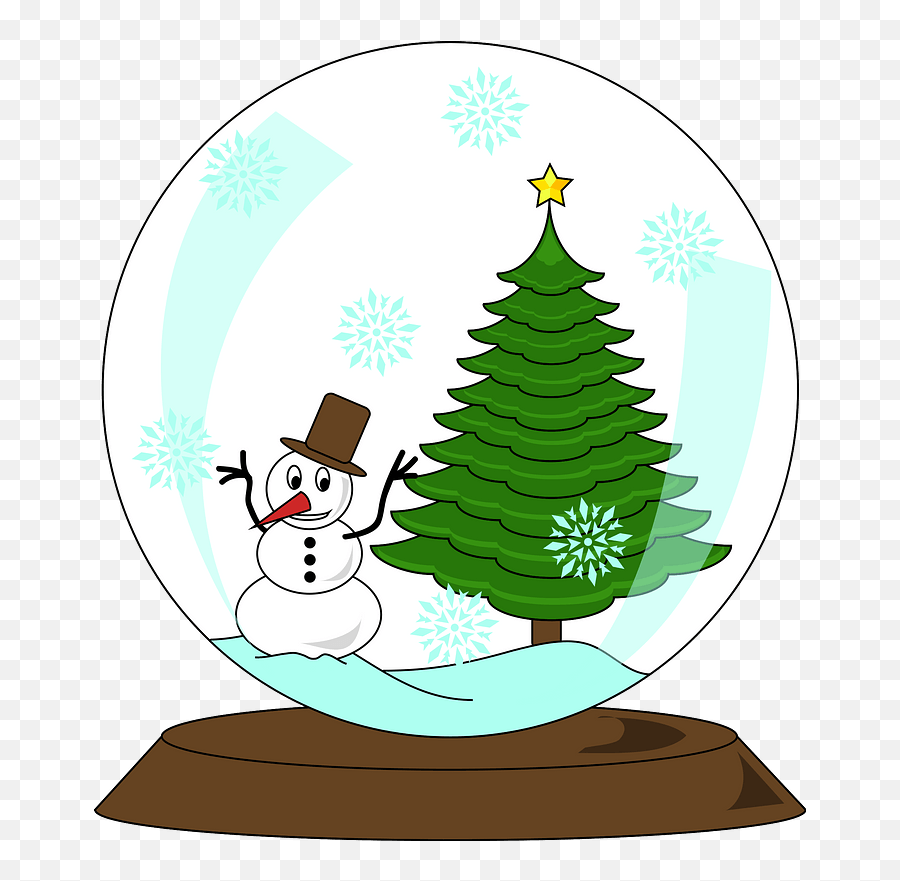 Winter Scene Snow Globe Clipart - Vacaciones Diciembre Png Emoji,Winter Scene Clipart