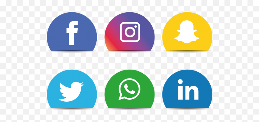Social Media Icons Set - Logo Social Media Png Hd Emoji,Social Media Icons Transparent