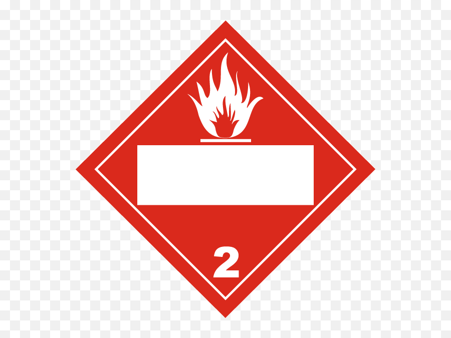 Blank Flammable Gas Class 2 Placard - Class 3 Flammable Liquid Placards Emoji,Hazmat Logo