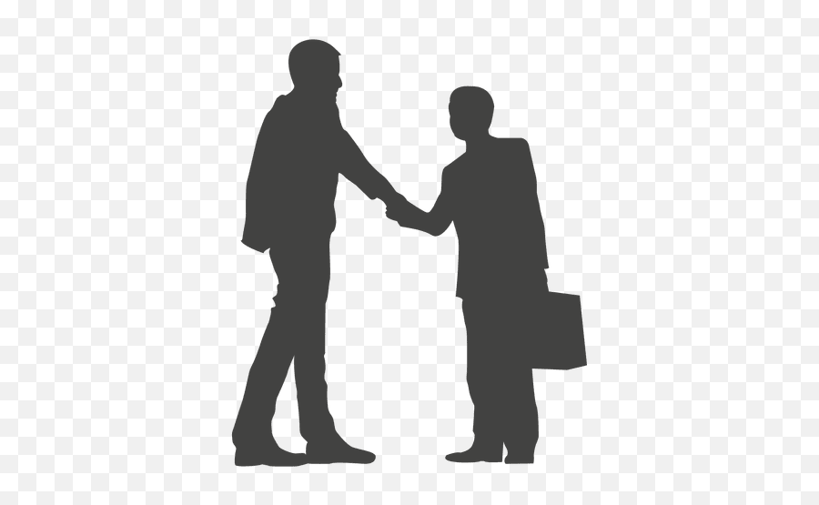 Silhouette Businessperson - Shake Hands Png Download 512 Silhouette Handshake Png Emoji,Shaking Hands Clipart