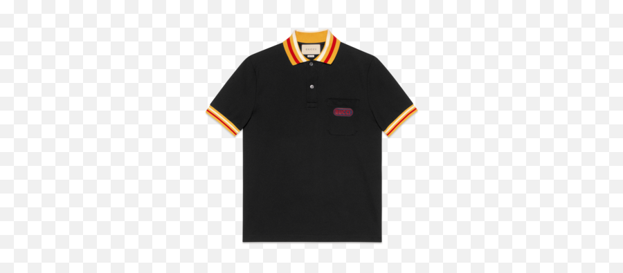 Polo With Gucci Patch - Short Sleeve Emoji,Polo Shirts W Logo