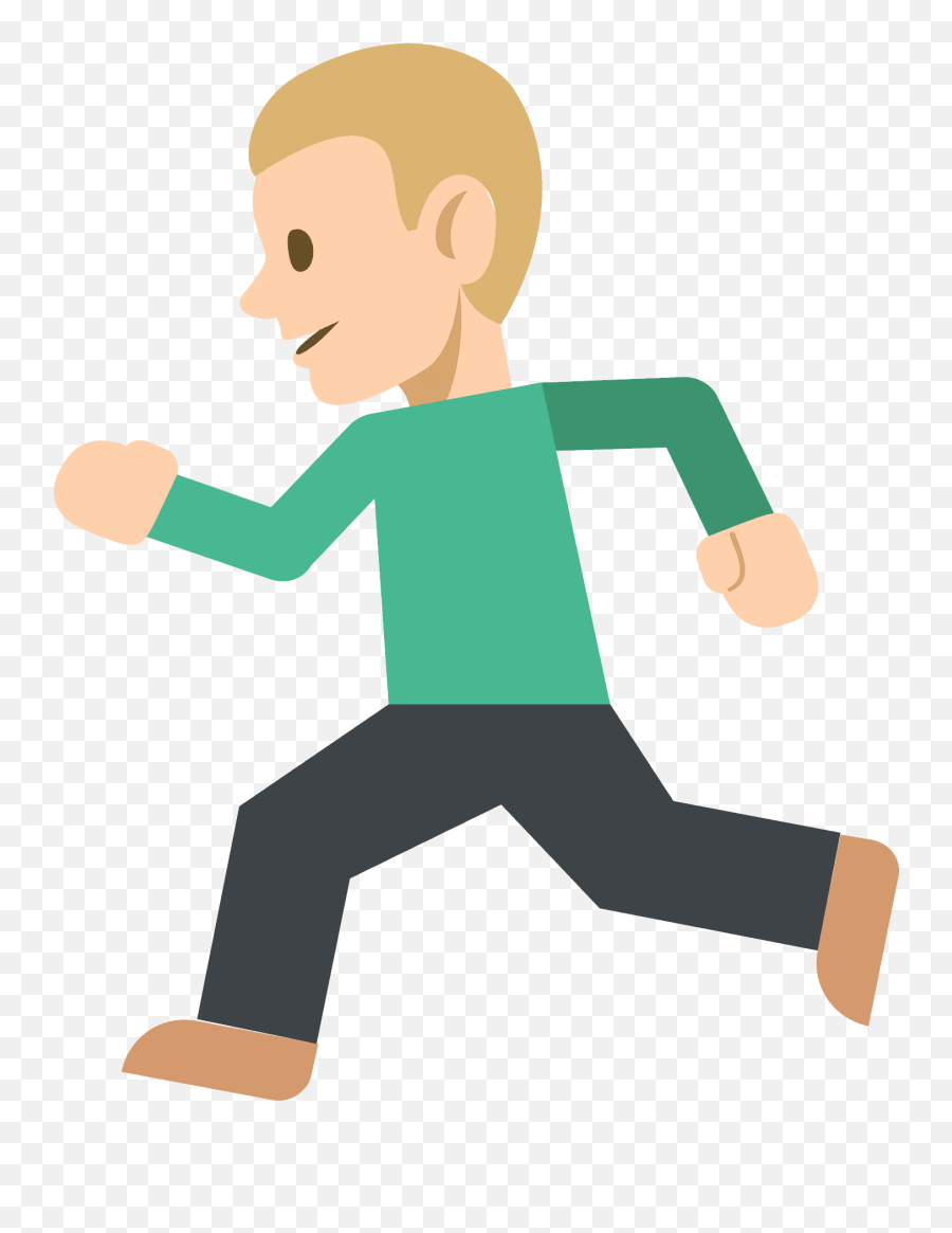 Person Running Emoji Clipart - Emoji Boy Running Png,Person Running Png