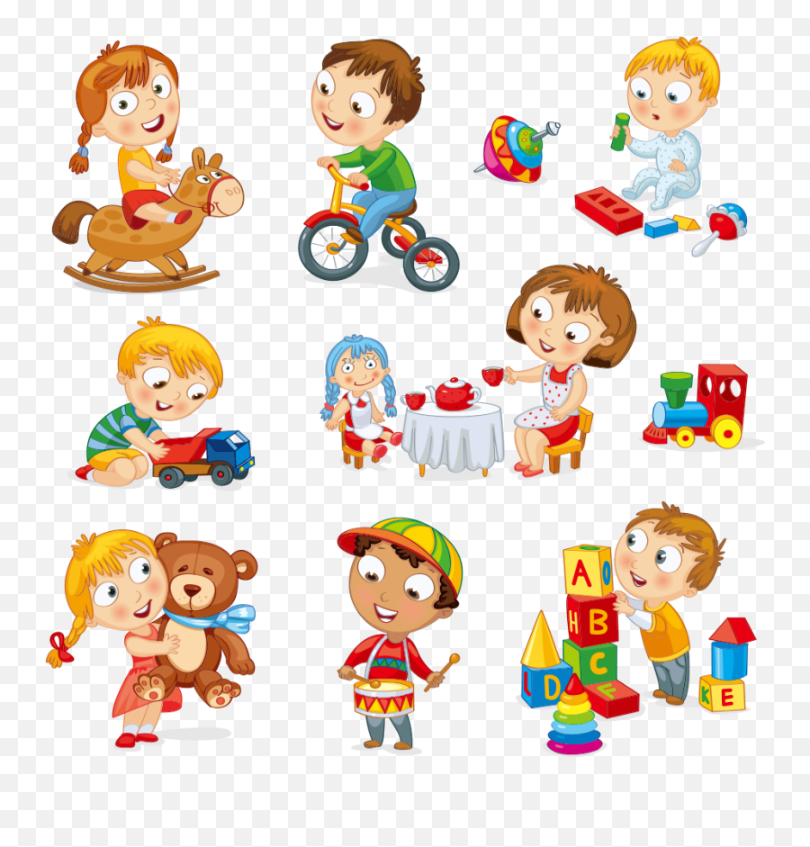 Child Toy Play Cartoon - Play With Toys Clipart Free Play Clipart Emoji,Toys Clipart