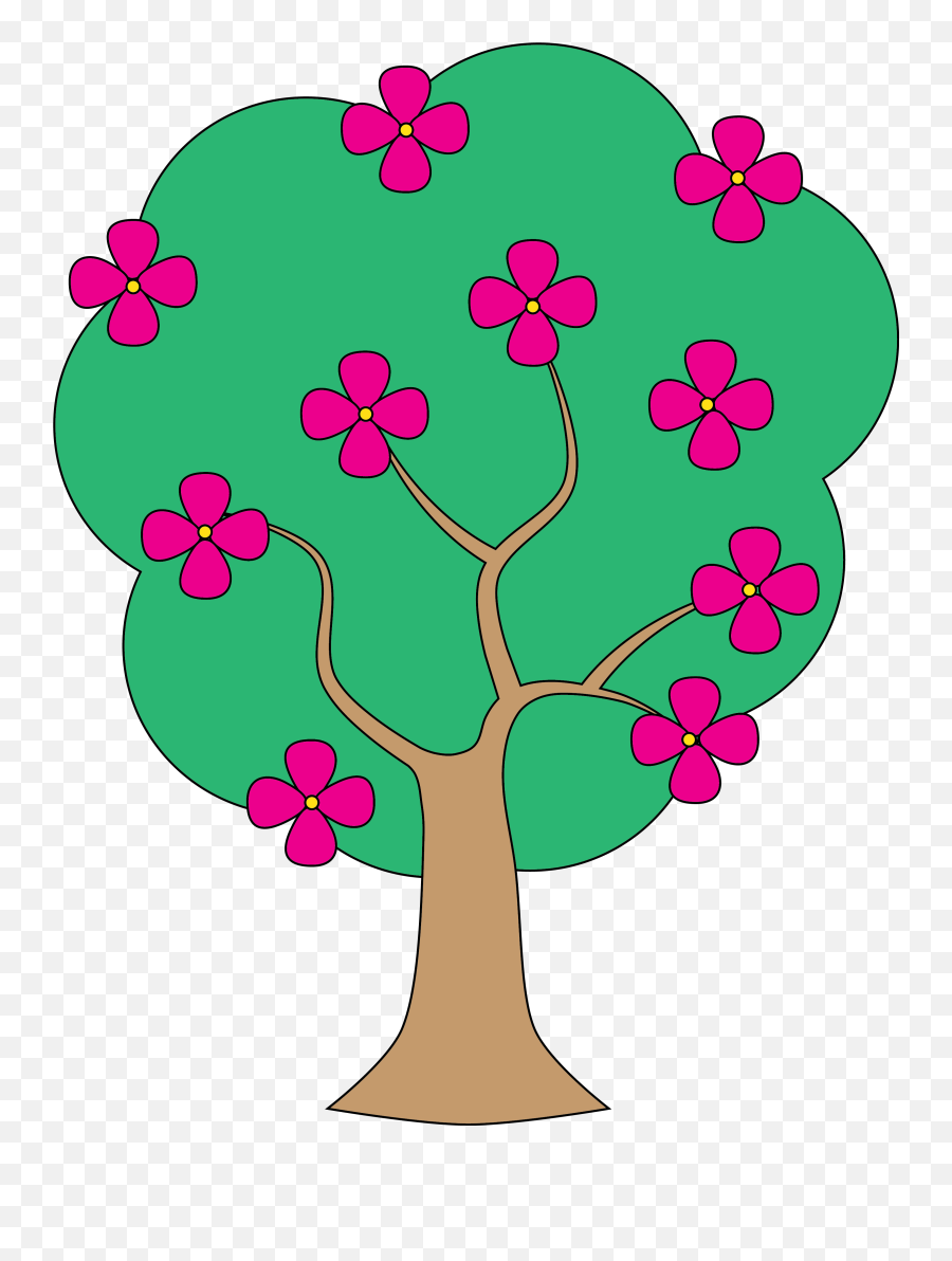Trees Clipart 4 - Flower Tree Clipart Emoji,Trees Clipart