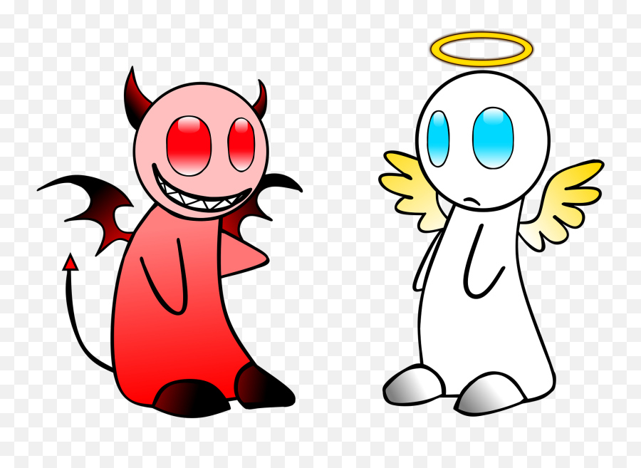 Are Spiritual Go To Hell - Angel Cute Devil Cartoon Emoji,Spiritual Clipart
