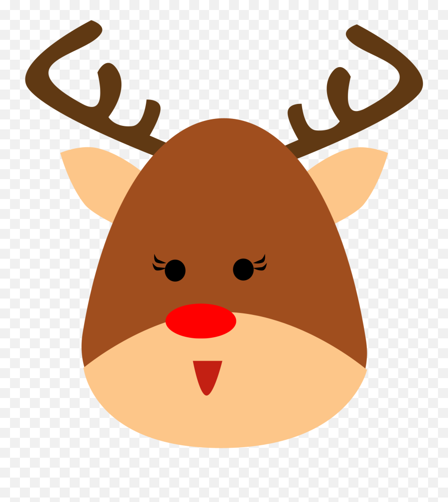 Cute Reindeer Clipart Free Image Download Emoji,Santa And Reindeer Clipart Black And White