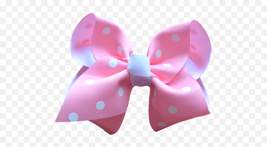 Pink And White Polka Dot Layered Bow Emoji,White Polka Dots Png