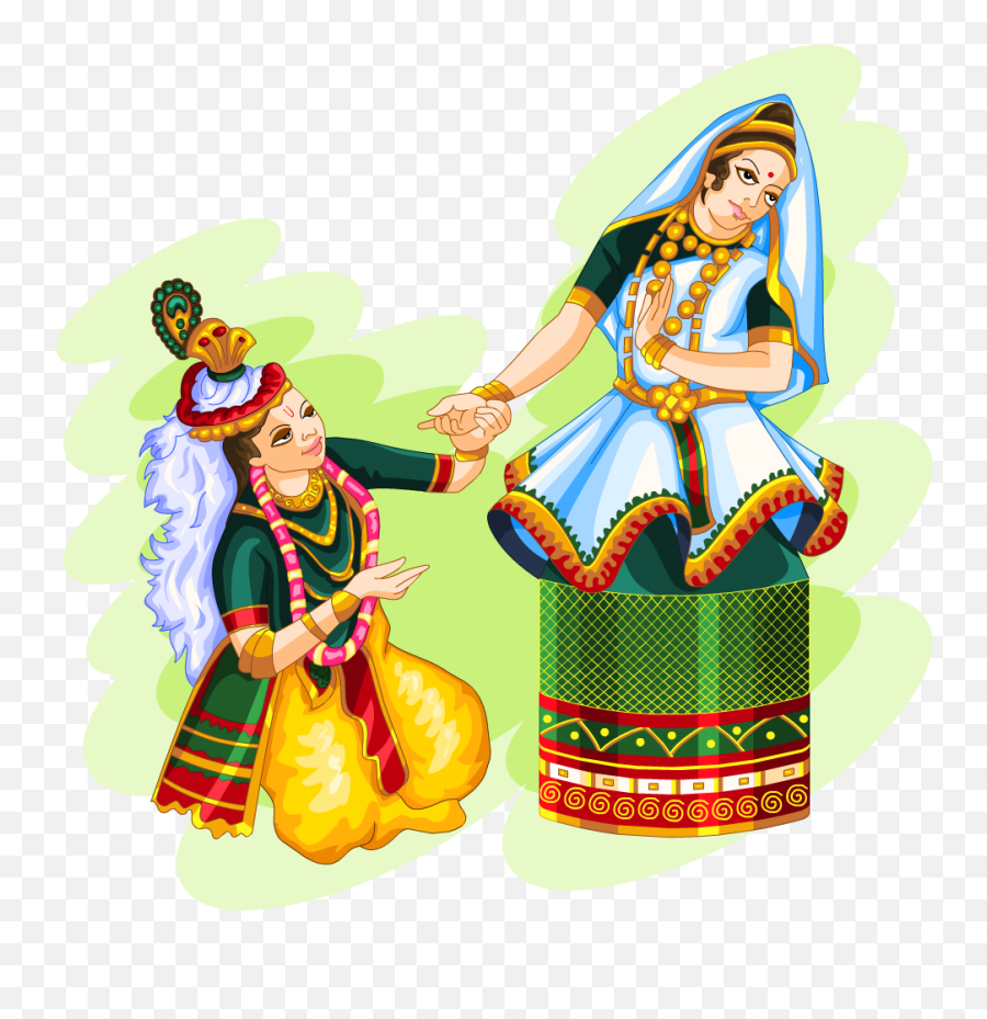 Download Dancer Clipart Manipuri - Manipuri Dance Images Cartoon Emoji,Dancer Clipart