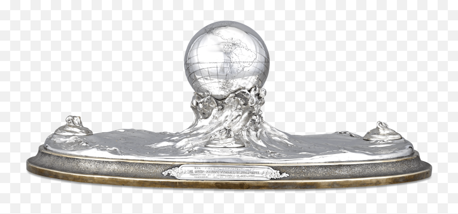 Sterling Silver Globe Inkwell - Solid Emoji,Tiffany And Co Logo