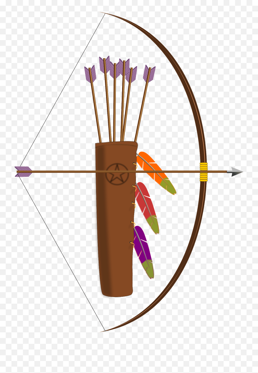 Bow Arrow And Quiver Clipart - Arrow Bag Clip Art Emoji,Bow And Arrow Clipart