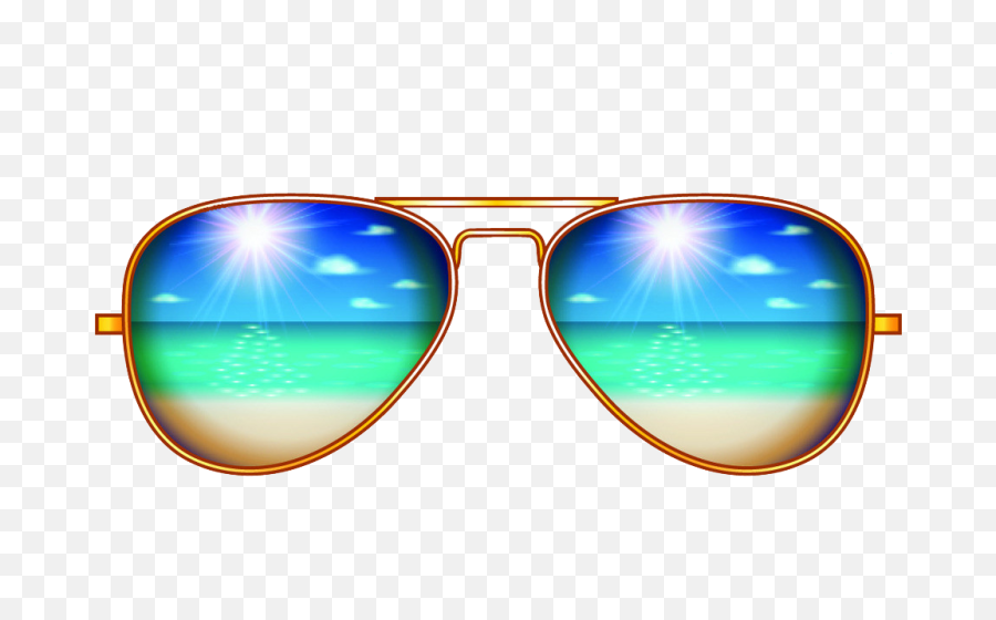 Download Creative Sunglasses Aviator - Transparent Background Beach Sunglasses Png Emoji,Sunscreen Clipart
