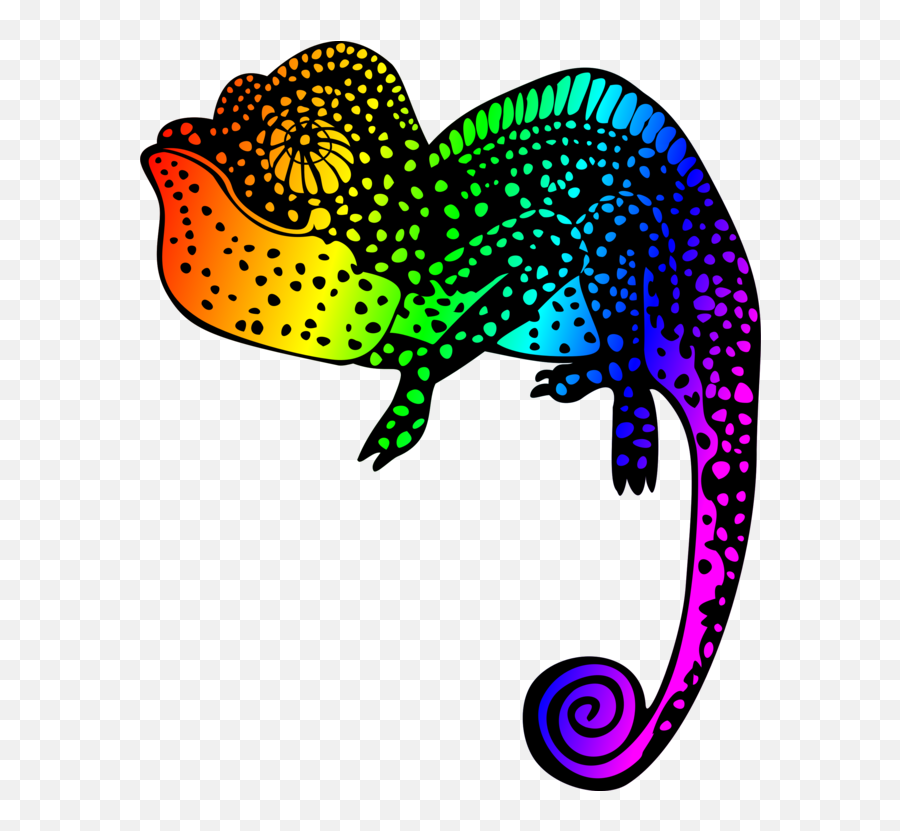 Reptile Animal Figure Artwork Png - Free Chameleon Clipart Transparent Background Emoji,Chameleon Clipart