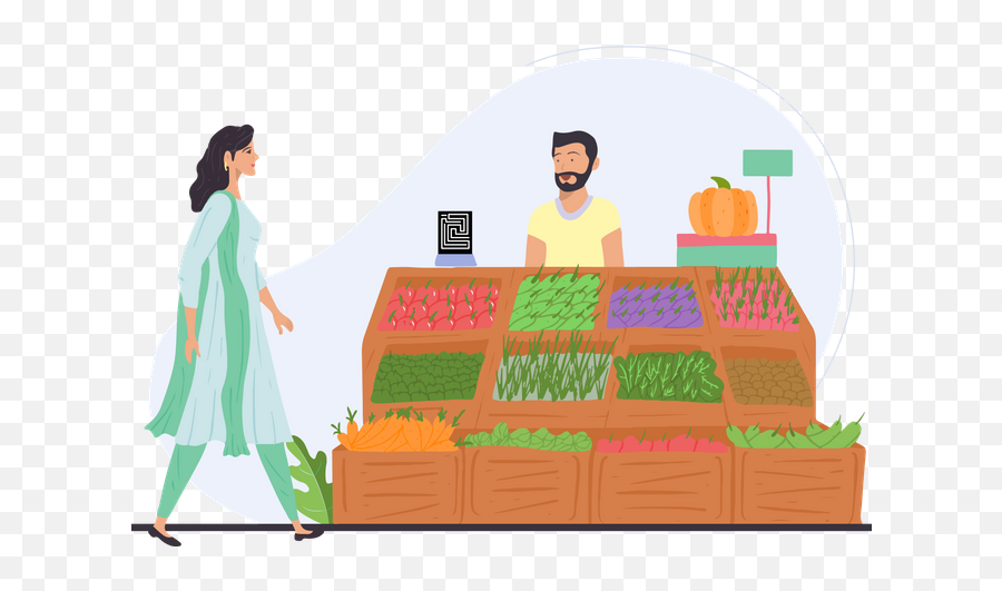Best Free Indian Lady Buying Vegetables From Vendor - Vegetable Buying Png Emoji,Vegetables Png