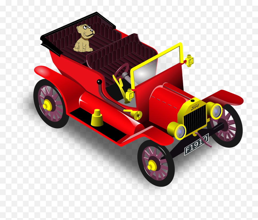 Red Ford Model T With Dog Clipart Free Download Transparent Emoji,Model Clipart