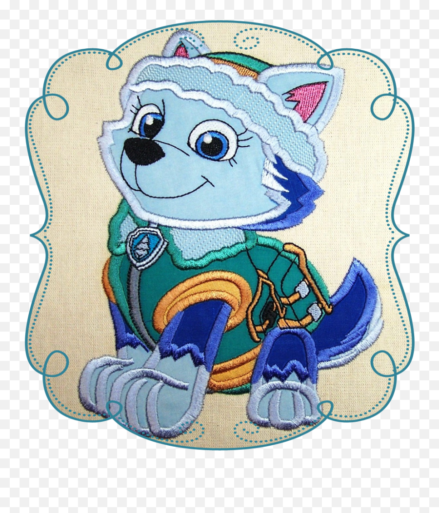 Paw Patrol Dogs Applique Machine Embroidery Designs Paw Emoji,Embroidery Clipart