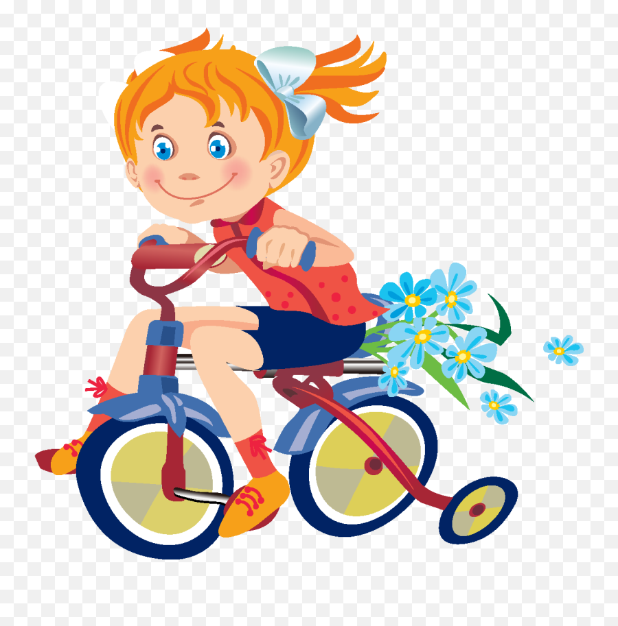 Download Hd Hand Drawn Cartoon Kids Cycling Elements - Kids Emoji,Cartoon Kids Png